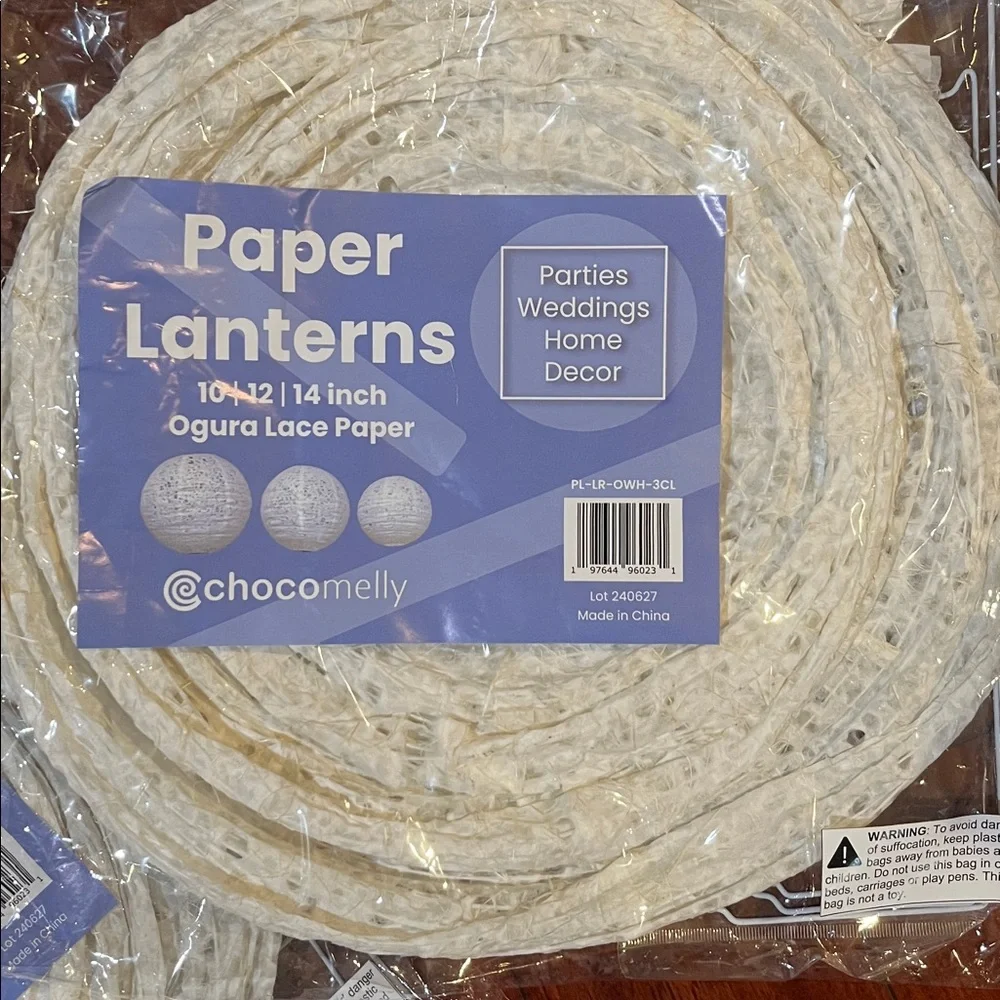 2 packages of White Paper Lanterns new